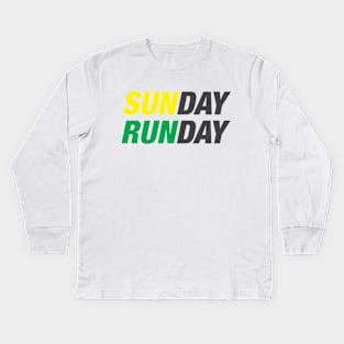 Sunday runday Kids Long Sleeve T-Shirt